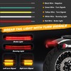 QUASCO Front Rear Motorcycle Led Turn Signals, Universal White Amber