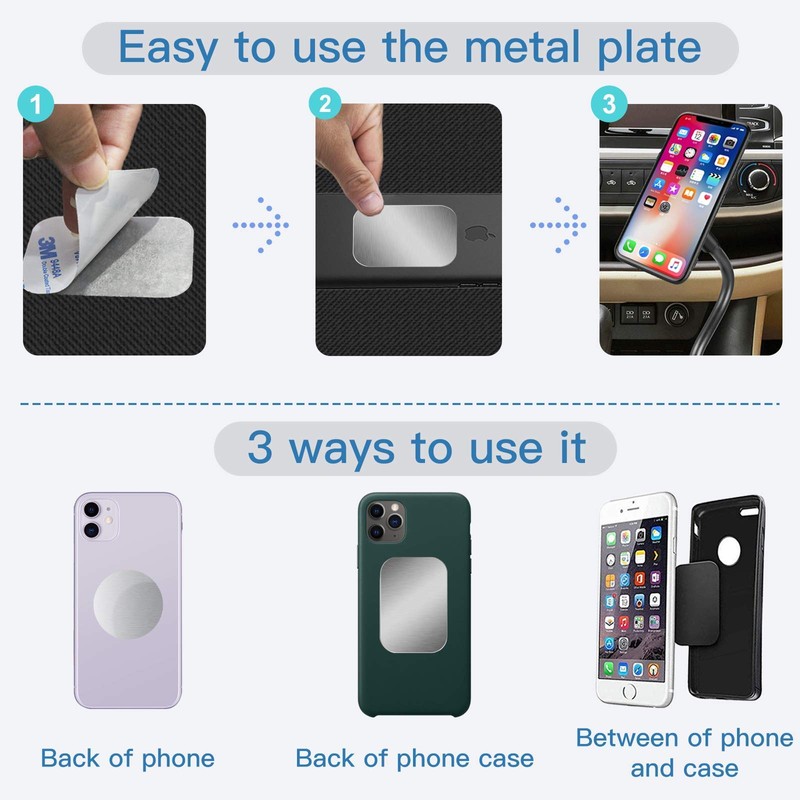 OWLKELA Mount Metal Plate for Phone Magnet Car Mount Holder