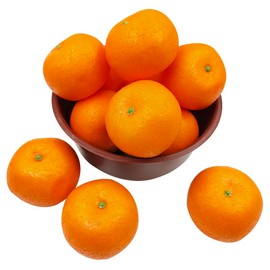 DaKuan 12 pcs Fake Oranges, Simulated Plastic Orange, Artificial Oranges, Decorative Fruit Tray, Used for Furniture Decoration, Decorations for Kitchen, Window Display and Photo Props(2.36×2.95 inch)