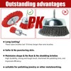DAJAVE Pack of 10 Nylon Brush Sanding Brushes Drill with