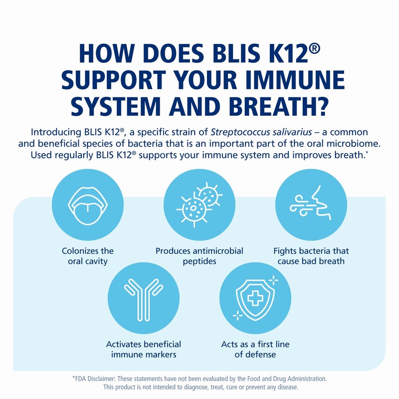 BLIS HoneyBlis Oral Probiotic Throat Lozenges - Manuka Honey, K12,