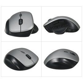 2.4G Wireless Optical Vertical Mouse 6 Keys Ergonomic Office Mouse 3 Adjustable Moving speed Comfortable Hand Feel for PC Laptop Grey