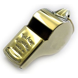 Acme Thunderer (Referee's) Whistle (58) with Square Mouthpiece - Polished Brass