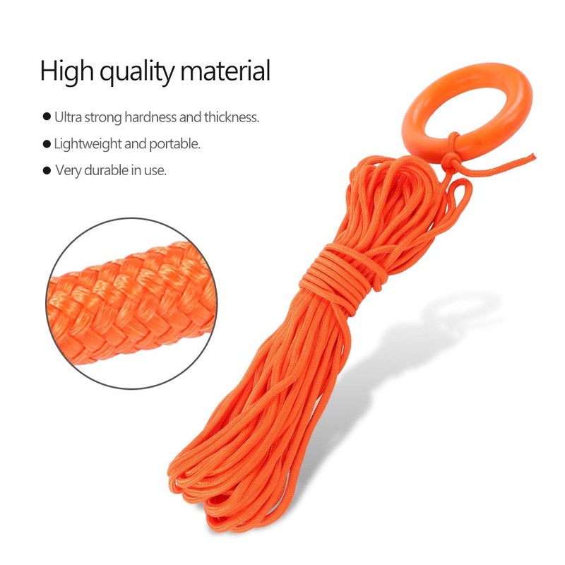 Water Floating Lifesaving Rope, 30m Outdoor Professional Throwing Rope, with