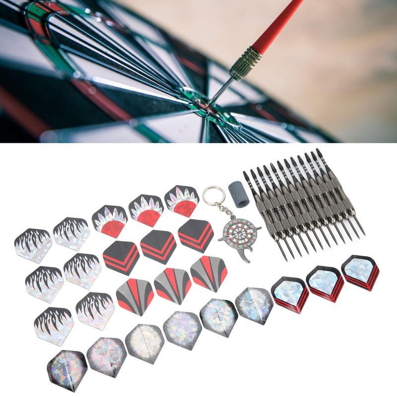 12Pcs Dart Set Stainless Steel Tip Anti Fall Competitive Entertaining