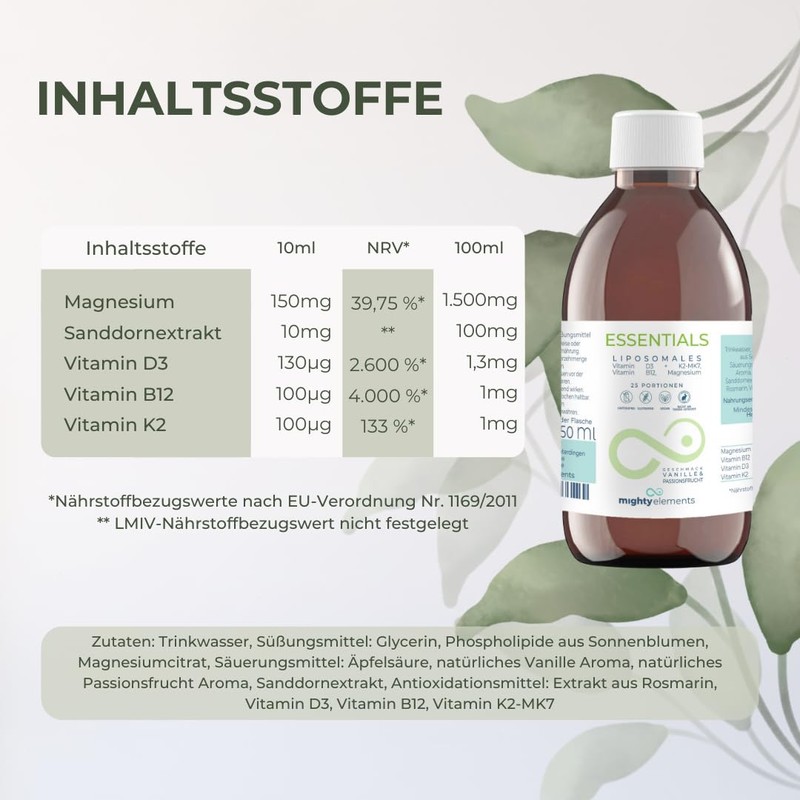 Mighty Elements 4 in 1 - Liposomal Vitamin D3, Vitamin