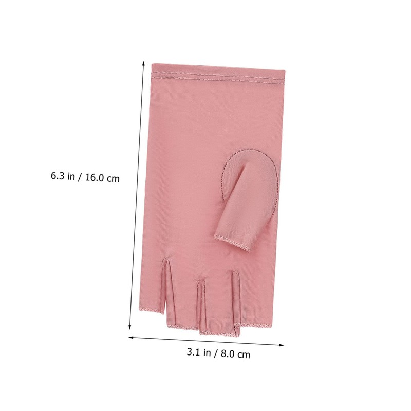 Healvian 3sets Manicure Nail Gloves Fingerless Hand Gloves for Gel