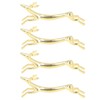 4Pcs Chopstick Rest Smoother Surfaces Reusable Cute Animal Design Gold