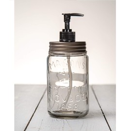 Colonial Tin Works Mason Jar Soap/Lotion Dispenser - Zinc - with 16 Ounce Ball Mason Jar - Made from Rust Proof Stainless Steel, BPA Free Foam Pump- CTW Home Collection Decor Accessories (1)