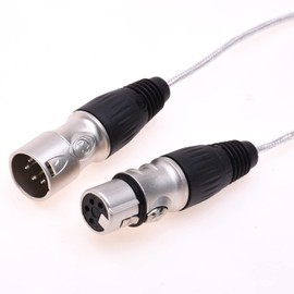 GAGACOCC 1Meter 4Pin XLR Male to 4Pin XLR Female Balanced Headphone Extension Cable