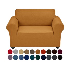 Joccun Stretch Chair Couch Cover,1-Piece Sofa Slipcover Spandex Jacquard Fabric Sofa Covers with Elastic Bottom,Washable Furniture Protector for Dogs,Cats,Kids(Armchair,Gold)