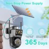 Sansco 5G WiFi Solar PTZ Security Camera 4MP Audio Dual