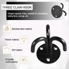 YNHJQP 5 pieces ceiling hooks, black, stainless steel hooks with