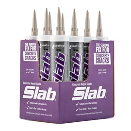 Sashco - 16210-12 Slab Concrete Crack Repair Sealant, 10.5 Ounce Cartridge, Gray (Pack of 12)