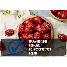 Jujube Red Dates, 14oz (397g) – 100% Natural, Sweet & Healthy Snack, No Additives, Dried Red Dates, Rich in Antioxidants & Fiber