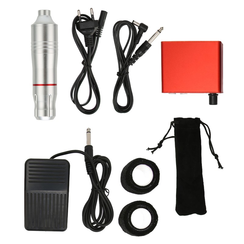 Rotary Pen Tattoo Machine Kit Tattoo Power Supply Foot Pedal