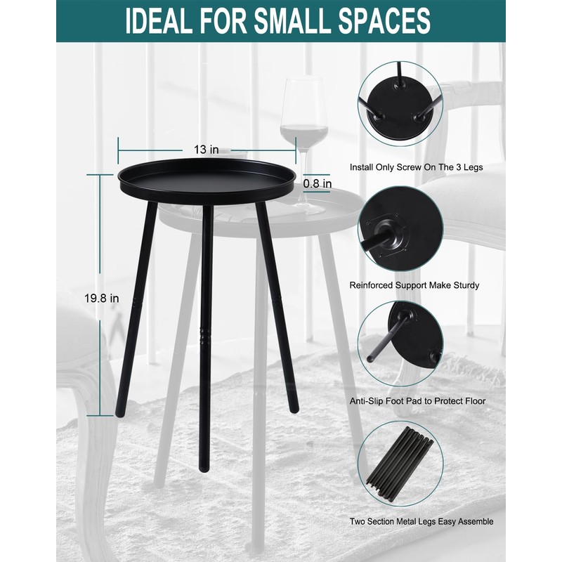 AOJEZOR Side Table: End Table for Any Room - Small