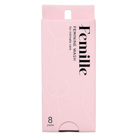 Femille Feminine Wash FD 8 Pack, Unscented, Slightly Acid, Freeze Dried, Delicate Zone Soap, Preservative Free, Colorant Free, Individual Pack, 8 Count
