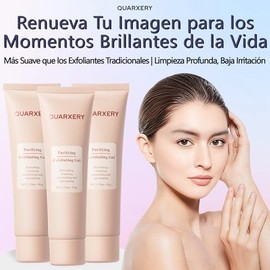 QUARXERY Gel Exfoliante Facial Limpiador Hidratante con Nicotinamida - Gel Limpiador Facial Piel Grasa, Skin Care Belleza Exfoliante Corporal para Pie