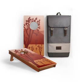 Elakai National Parks Series Premium Travel Cornhole Boards with Carry Case Backpack 1x2 Joshua Tree NP