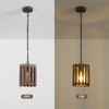 Farmhouse Rustic Pendant Light, 1-Light Round Cage Pendant Lighting Fixture