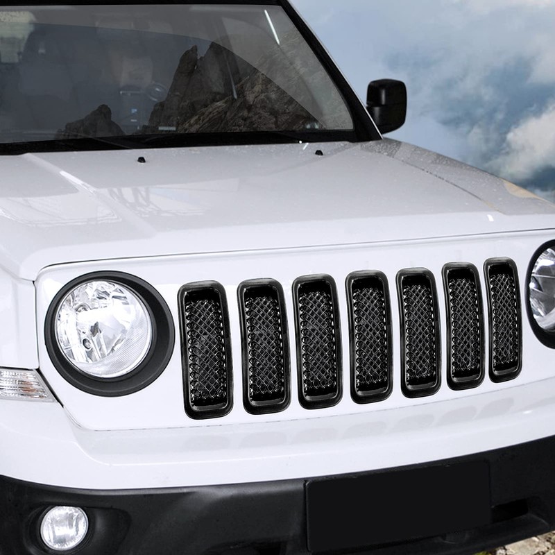 SQQP Front Grill Mesh Grille Inserts Cover Frame Trims Kit