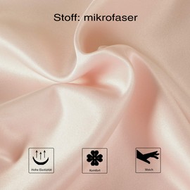 NTBAY Satin Cushion Cover for Hair and Skin 80 x 80 cm, Set of 2 Satin Pillowcases with Zip, Pink