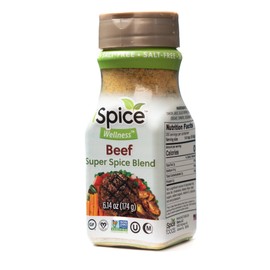 Spice - Salt-Free | Sugar free | 100% Pure Wellness Beef Super Fat Free Spice Blend | All Natural | Ready to use as is | No preparation is necessary at all