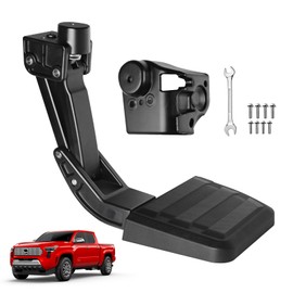 LINGHANG Rear Bed Step Compatible with Toyota Tacoma 2024 2025, Folding Tailgate Bedstep Truck Step Retractable Bumper Tailgate Pickup Accessories