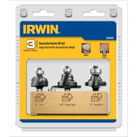 Irwin Tools 1901046 Marples Decorative Edge Router Bit Set (3 Piece)