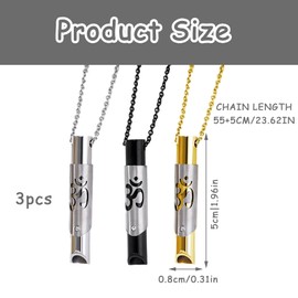 3Pcs Breathing Necklace Breathlace Anxiety Necklace Anxiety Stress Relief Necklaces Portable Anxiety Breathing Necklace for Men & Women Anxiety Necklace Breathing Calming Gifts Meditation