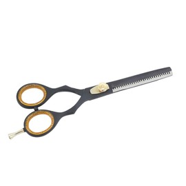 Professional Thinning Scissors Sharp Hairdressing Scissors with Adjustment Screw Barber Scissors Black 5.5"