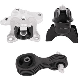 Set of 3 EMTMOUN Engine and Transmission Mount Kit Compatible with Honda Civic 2013-2015, 1.8L Engine, OE Numbers: A65087/ A65090, A65048, A65021
