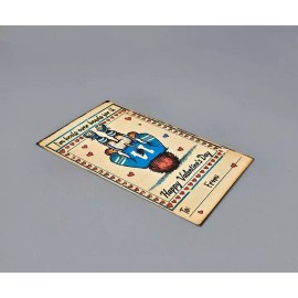 CONCEPT ASYLUM DETROIT LIONS AMON-RA ST BROWN THEMED RETRO/VINTAGE STYLE VALENTINES DAY CARD