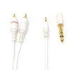 DRUT 2m 3.5mm Stereo Jack Plug to 2 x Twin