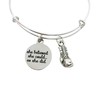 Inspirational Boxing Charm Bangle Bracelet Jewelry Gift for Women Boxer
