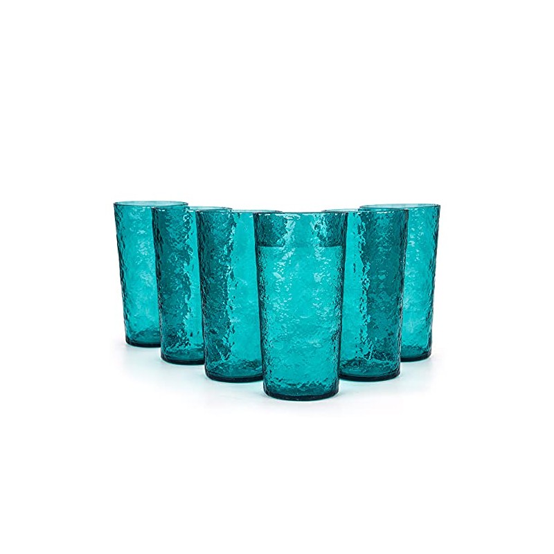 KX-WARE Vasos de plástico acrílico Highball de 18 onzas, juego