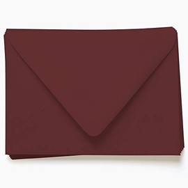Merlot Red Envelopes - A9 Gmund Colors Matt 5 3/4 x 8 3/4 Euro Flap 68T, 25 pack