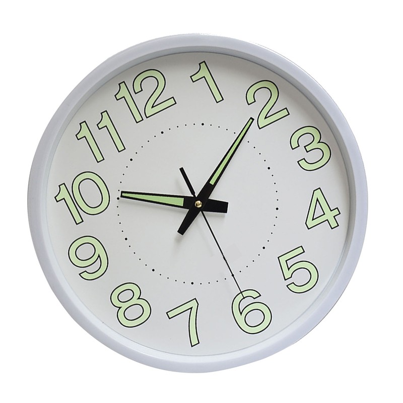 12 Inch Luminous Wall Clock Minimalist Round Quartz Clock for