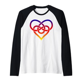 Colorful Heart Raglan Baseball Tee