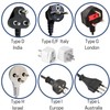 Bates- US Plug Adapter, 2 pc, Travel Adapter, Europe to