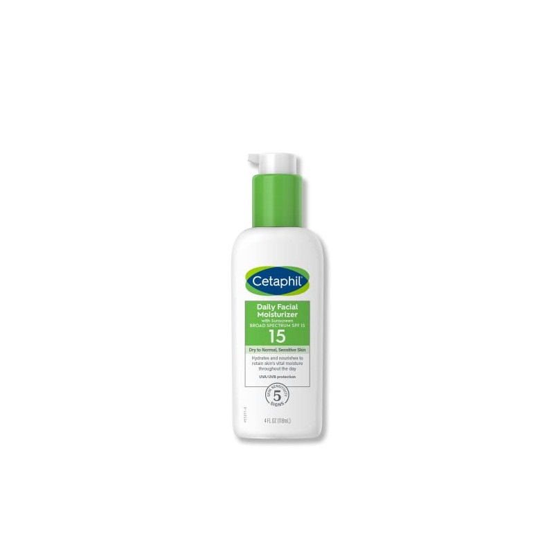 Cetaphil Daily Facial Moisturizer, SPF 15, Fragrance Free, 4 Oz