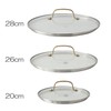 Greenpan Glass Lid, 7.9 inches (20 cm), Stainless Steel, Gold