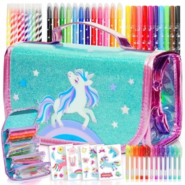 HASTHIP® Marcadores Acrílicos Lavables, Set de 44 Colores Vibrantes, Regalo Perfecto para Niños y Niñas, Manualidades Creativas, No Tóxicos, para Cumpleaños y Escuela