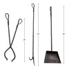 Kings County Tools 3-Piece Fireplace Tool Set - Hand Forged