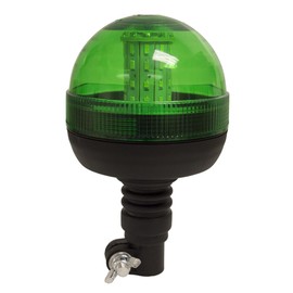 Maypole 12/24V 40x3W LED Green Beacon Flexi Din Pole Mount For Plant Hire Equipment R10 IP66