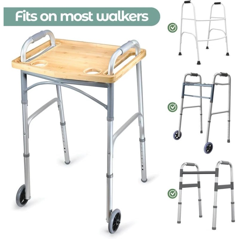 Medical king Walker Tray Mobility Table with Cup Holder Foldable