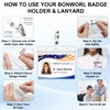 Clear Horizontal Name Tag Holders 4x3 with Metal Clips and