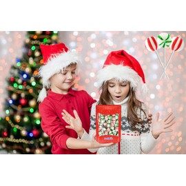 Fruidles Christmas Sweet Ball Lollipop, Mixed Fruit Flavor, Made in Brazil, Individually Wrapped, 17g Pops (1 Pound)