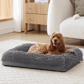 Arlee Slumber Box Ultimate Memory Foam Pet Bed, Comfy & Calming, Washable Cover, Ideal for Dogs, Puppies, and Pets, Anxiety Relief, Crate & Kennel Furniture,Grey, Small